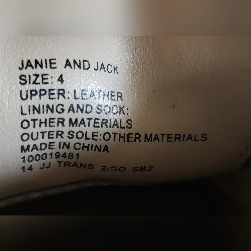 Janie and Jack Black Suede Oxford Shoe Size 4